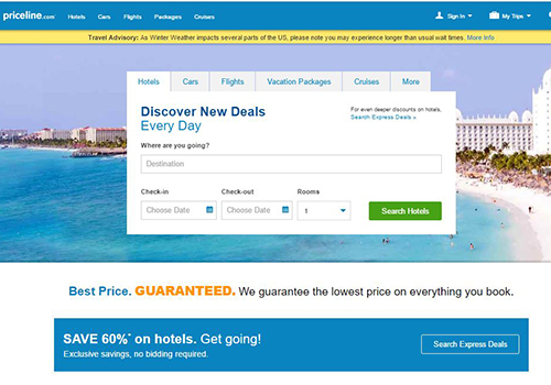 سفر - موقع Priceline.com لحجز الفنادق وتذاكر الطيران 