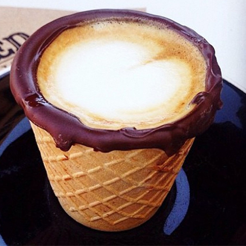 Different Ways to Drink Coffee - Waffle cone coffee