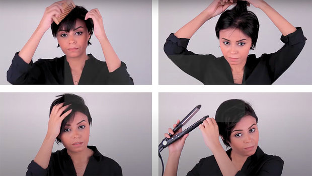 4 Easy Ways To Style Your Short Hair Bangs Classic Edgy Side Part